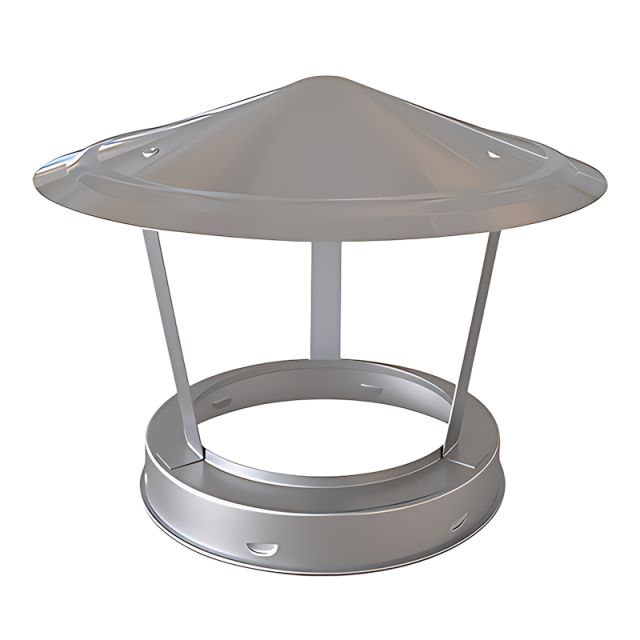 Rostfri skorsten regnhuv Ø 80-100-130-150-180-200mm