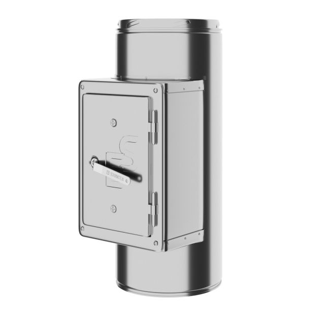 Rostfri stålskorsten Testöppning Ø 130-150-180-200mm