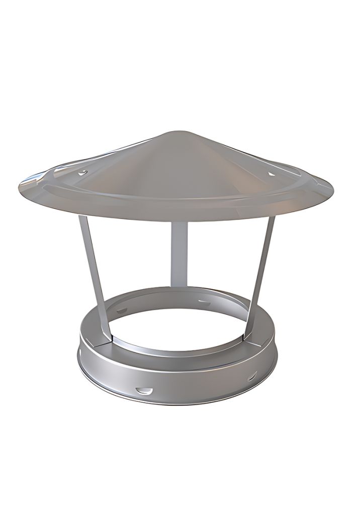 Rostfri skorsten regnhuv Ø 80-100-130-150-180-200mm